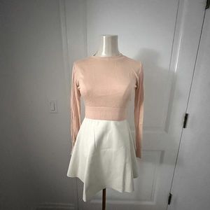 American Apparel off white lamb mini circle skirt